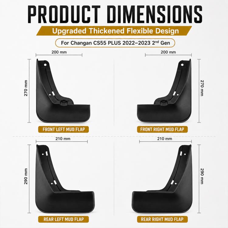 Set di 4 parafanghi per auto, For Changan CS55 PLUS 2022-2023