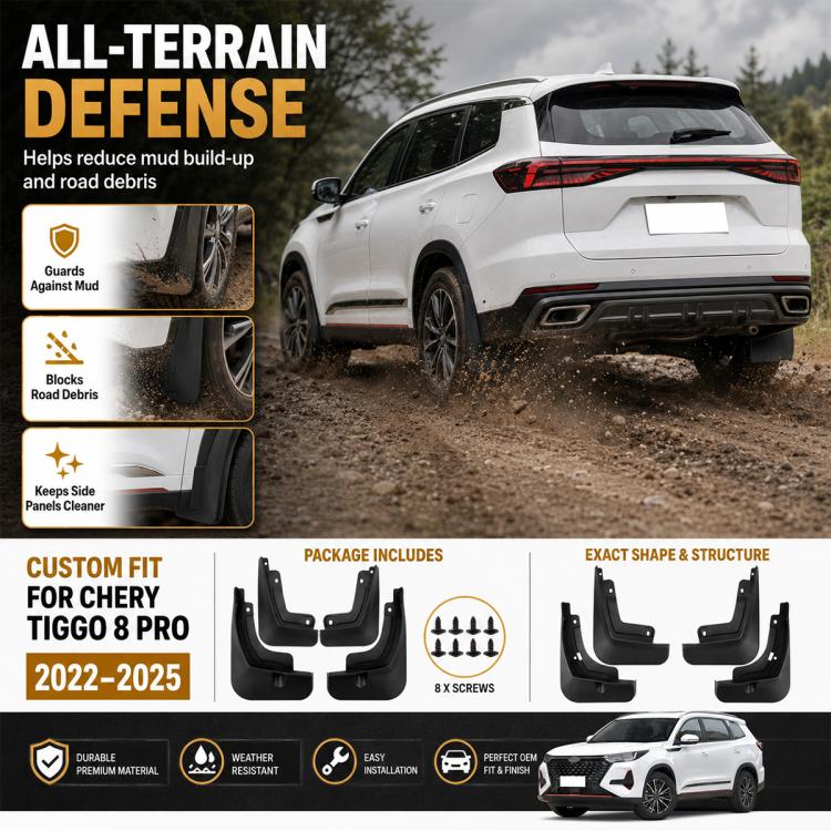 Set di 4 parafanghi per auto, For Chery Tiggo 8 Pro 2022-2025