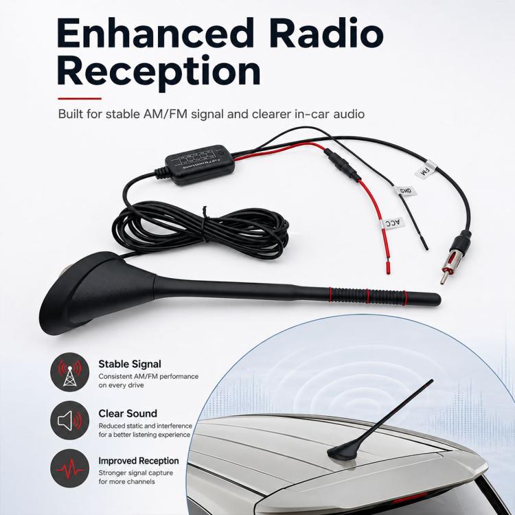Amplificatore di segnale FM per antenna autoradio, compatibile con Volkswagen, Toyota e Honda., 88-108MHz 600 Modulator Version, 76-230MHz B Version, 88-230MHz C Version, 88-108MHz D Version, 76-230MHz E Version