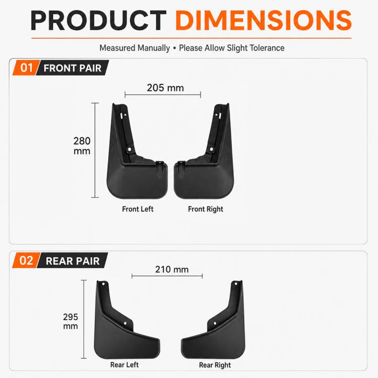 Set di 4 parafanghi per auto, For Chery Jaecoo 6 2024