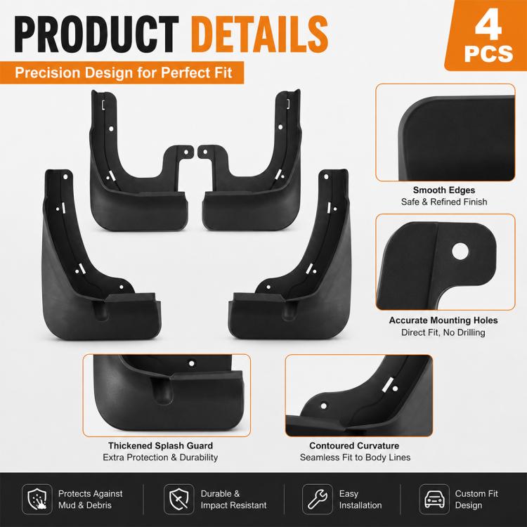 Set di 4 parafanghi per auto, For Chery Tiggo 9X 2026