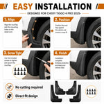 Set di 4 parafanghi per auto, For Chery Tiggo 4 Pro 2025
