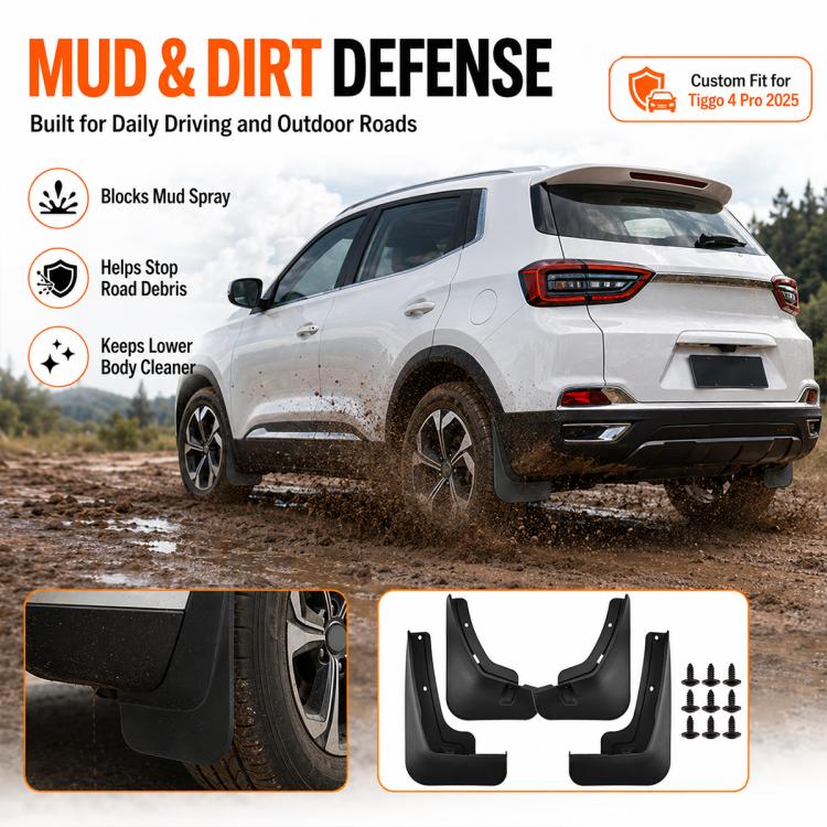 Set di 4 parafanghi per auto, For Chery Tiggo 4 Pro 2025