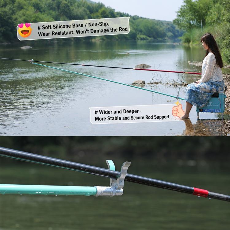 Supporto per canna da pesca a forma di U in lega di alluminio, girevole e compatto, ideale per la pesca di grandi pesci.