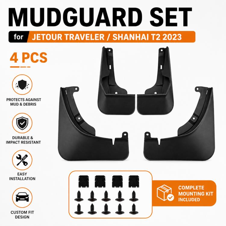 Set di 4 parafanghi per auto, For Chery Jetour Traveler Shanhai T2 2023