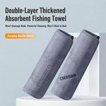 Asciugamano da pesca spesso con moschettone, panno per la manipolazione del pesce, Single-layer, Double-layer