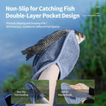 Asciugamano da pesca spesso con moschettone, panno per la manipolazione del pesce, Single-layer, Double-layer