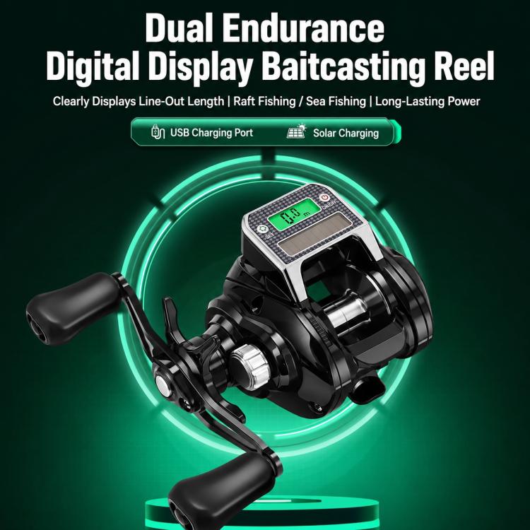 Mulinello da casting con display digitale, contatore di lenza, freno magnetico e allarme di clic della frizione., Single-Handle Left Hand, Single-Handle Right Hand, Dual-Handle Left Hand, Dual-Handle Right Hand