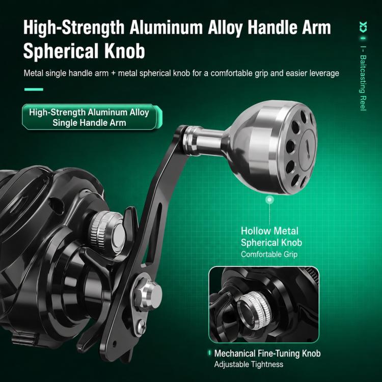 Mulinello da casting con display digitale, contatore di lenza, freno magnetico e allarme di clic della frizione., Single-Handle Left Hand, Single-Handle Right Hand, Dual-Handle Left Hand, Dual-Handle Right Hand