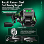 Mulinello da casting con display digitale, contatore di lenza, freno magnetico e allarme di clic della frizione., Single-Handle Left Hand, Single-Handle Right Hand, Dual-Handle Left Hand, Dual-Handle Right Hand