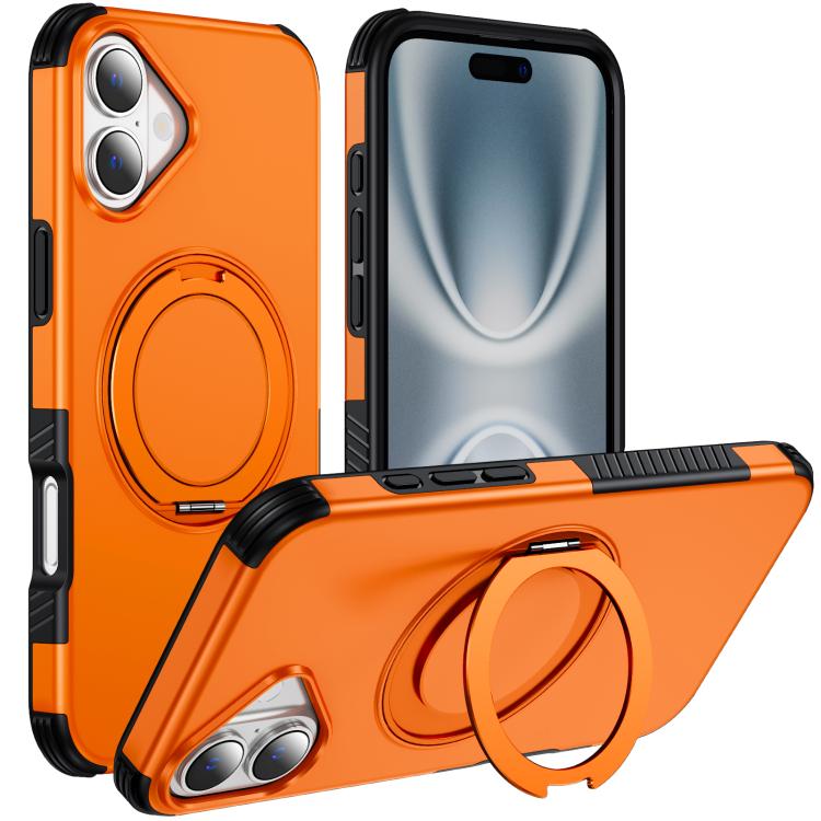 Custodia per telefono con supporto magnetico girevole a 360°, For iPhone 16 Pro Max, For iPhone 16 Pro, For iPhone 16 Plus
