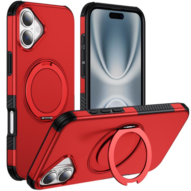Custodia per telefono con supporto magnetico girevole a 360°, For iPhone 16 Pro Max, For iPhone 16 Pro, For iPhone 16 Plus