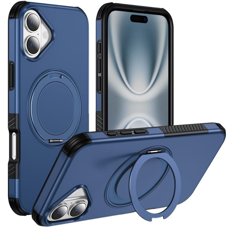 Custodia per telefono con supporto magnetico girevole a 360°, For iPhone 16 Pro Max, For iPhone 16 Pro, For iPhone 16 Plus