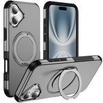 Custodia per telefono con supporto magnetico girevole a 360°, For iPhone 16 Pro Max, For iPhone 16 Pro, For iPhone 16 Plus