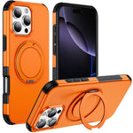 Custodia per telefono con supporto magnetico girevole a 360°, For iPhone 16 Pro Max, For iPhone 16 Pro, For iPhone 16 Plus