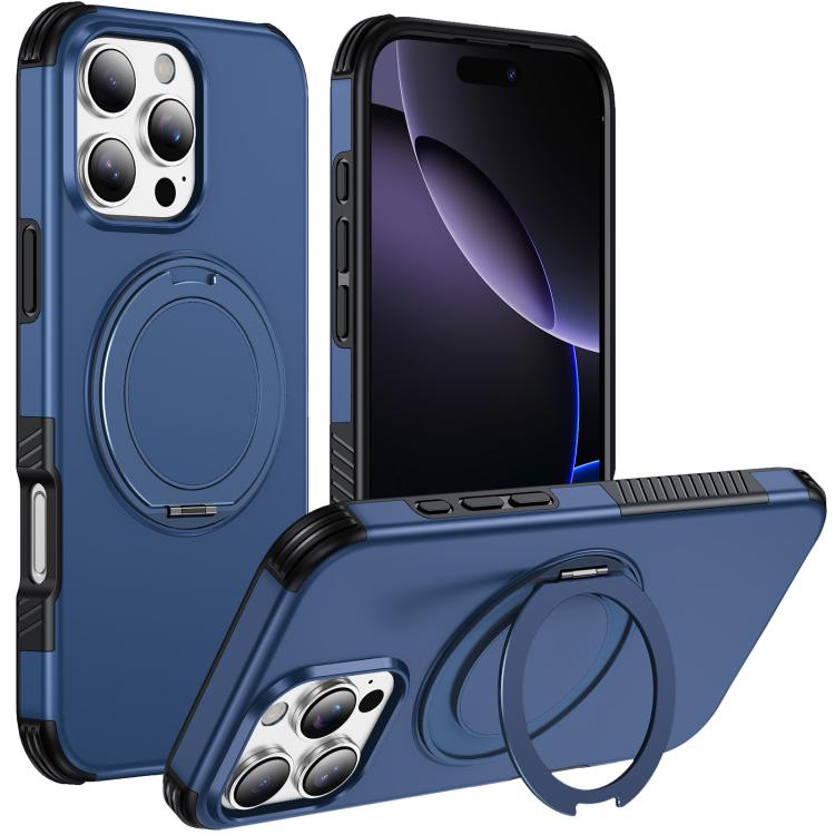 Custodia per telefono con supporto magnetico girevole a 360°, For iPhone 16 Pro Max, For iPhone 16 Pro, For iPhone 16 Plus