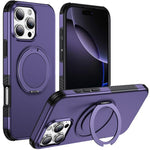 Custodia per telefono con supporto magnetico girevole a 360°, For iPhone 16 Pro Max, For iPhone 16 Pro, For iPhone 16 Plus