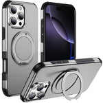 Custodia per telefono con supporto magnetico girevole a 360°, For iPhone 16 Pro Max, For iPhone 16 Pro, For iPhone 16 Plus
