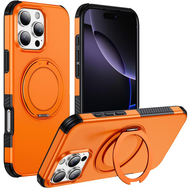 Custodia per telefono con supporto magnetico girevole a 360°, For iPhone 16 Pro Max, For iPhone 16 Pro, For iPhone 16 Plus