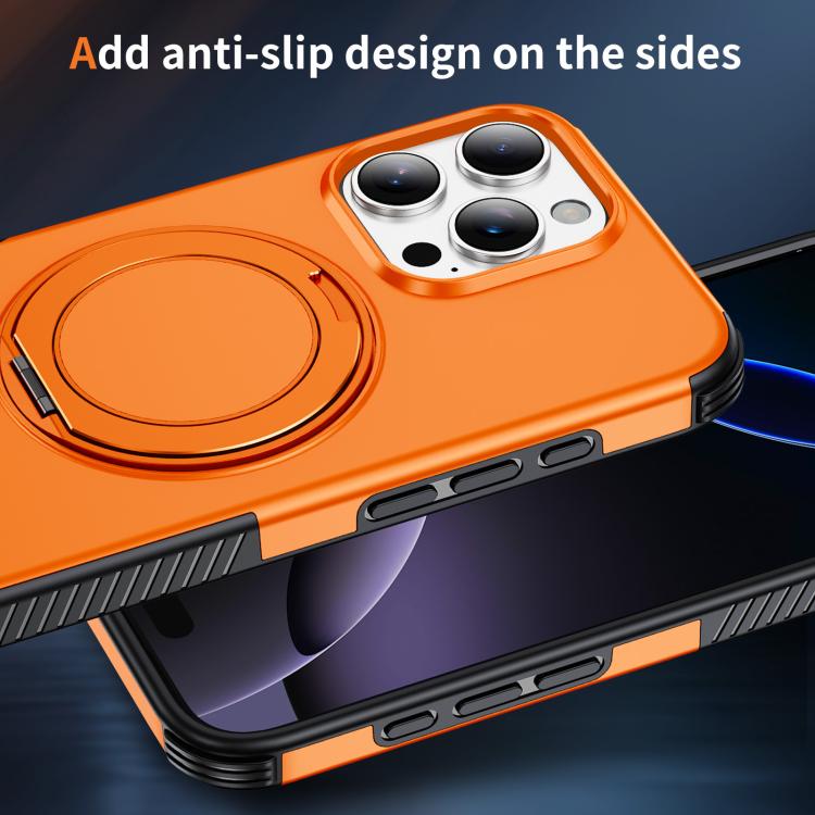 Custodia per telefono con supporto magnetico girevole a 360°, For iPhone 16 Pro Max, For iPhone 16 Pro, For iPhone 16 Plus
