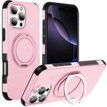 Custodia per telefono con supporto magnetico girevole a 360°, For iPhone 16 Pro Max, For iPhone 16 Pro, For iPhone 16 Plus