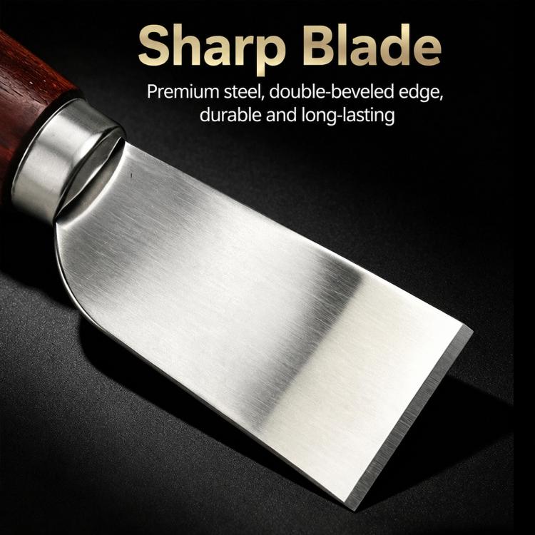 Taglierina per cuoio con manico in legno e acciaio inox