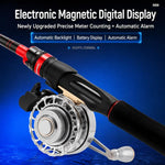 Mulinello da pesca in metallo con avvolgimento automatico della lenza a discesa lenta magnetica, per zattera da pesca., Left Hand, Right Hand, Digital Display-Left Hand, Digital Display-Right Hand