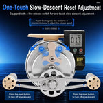 Mulinello da pesca in metallo con avvolgimento automatico della lenza a discesa lenta magnetica, per zattera da pesca., Left Hand, Right Hand, Digital Display-Left Hand, Digital Display-Right Hand