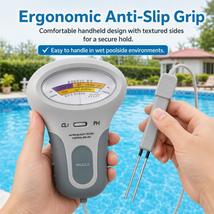 Tester portatile 2 in 1 per la qualità dell'acqua della piscina e il pH, 2 in 1