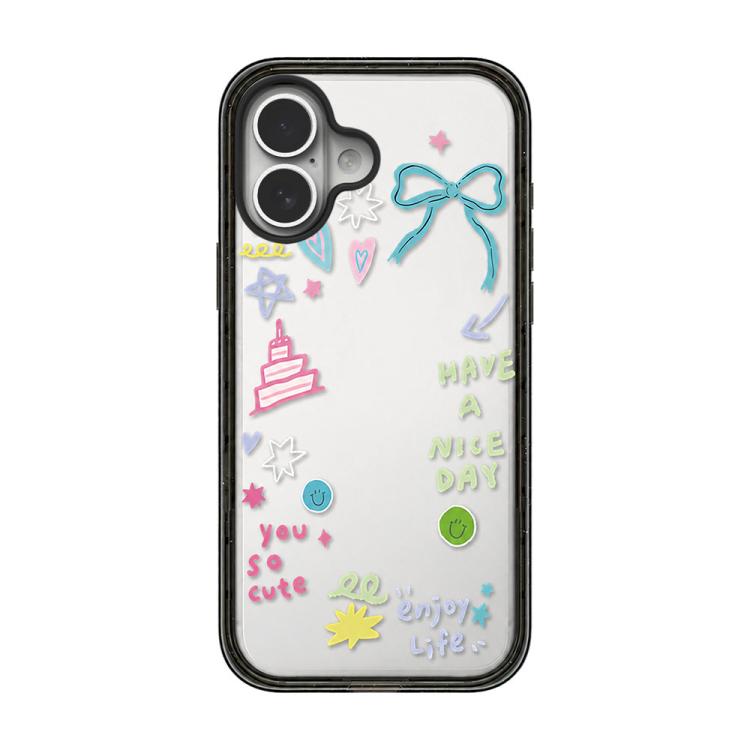 Custodia per telefono in acrilico TPU con motivo a stella e quadrifoglio., For iPhone 17e / 16e, For iPhone 17 Pro Max, For iPhone 17 Pro, For iPhone 17, For iPhone Air, For iPhone 16 Pro Max