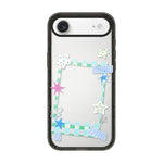 Custodia per telefono in acrilico TPU con motivo a stella e quadrifoglio., For iPhone 17e / 16e, For iPhone 17 Pro Max, For iPhone 17 Pro, For iPhone 17, For iPhone Air, For iPhone 16 Pro Max
