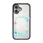 Custodia per telefono in acrilico TPU con motivo a stella e quadrifoglio., For iPhone 16 Pro, For iPhone 16 Plus, For iPhone 16, For iPhone 15 Pro Max, For iPhone 15 Pro, For iPhone 15 Plus