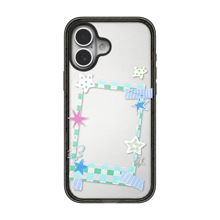 Custodia per telefono in acrilico TPU con motivo a stella e quadrifoglio., For iPhone 16 Pro, For iPhone 16 Plus, For iPhone 16, For iPhone 15 Pro Max, For iPhone 15 Pro, For iPhone 15 Plus