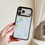Custodia per telefono in acrilico TPU con motivo a stella e quadrifoglio., For iPhone 17e / 16e, For iPhone 17 Pro Max, For iPhone 17 Pro, For iPhone 17, For iPhone Air, For iPhone 16 Pro Max