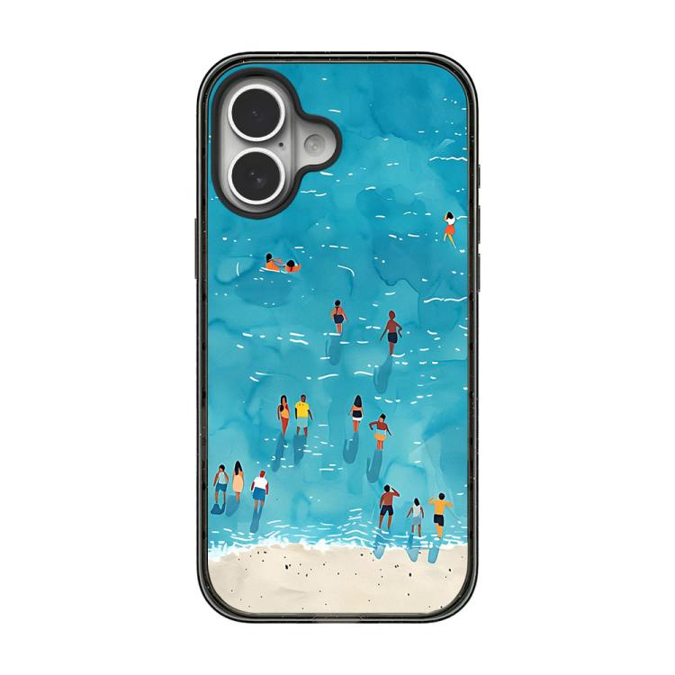 Custodia per telefono in TPU acrilico con motivo spiaggia estiva., For iPhone 16 Pro, For iPhone 16 Plus, For iPhone 16, For iPhone 15 Pro Max, For iPhone 15 Pro, For iPhone 15 Plus