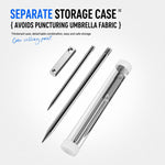 Picchetto antivento staccabile per ombrellone con filettatura universale da 12 mm, Chrome-Plated 23cm 2-Prong, Chrome-Plated 23cm 3-Prong, Chrome-Plated 30cm 2-Prong, Chrome-Plated 30cm 3-Prong, Stainless Steel 23cm 2-Prong, Stainless Steel 23cm 3-Pron...