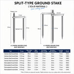 Picchetto antivento staccabile per ombrellone con filettatura universale da 12 mm, Chrome-Plated 23cm 2-Prong, Chrome-Plated 23cm 3-Prong, Chrome-Plated 30cm 2-Prong, Chrome-Plated 30cm 3-Prong, Stainless Steel 23cm 2-Prong, Stainless Steel 23cm 3-Pron...