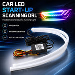 Indicatori di direzione a LED colorati per auto, luci diurne, 30cm, 45cm, 60cm, 75cm