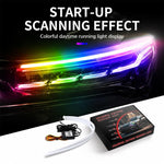 Indicatori di direzione a LED colorati per auto, luci diurne, 30cm, 45cm, 60cm, 75cm