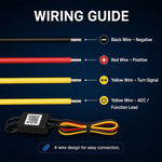 Indicatori di direzione a LED colorati per auto, luci diurne, 30cm, 45cm, 60cm, 75cm