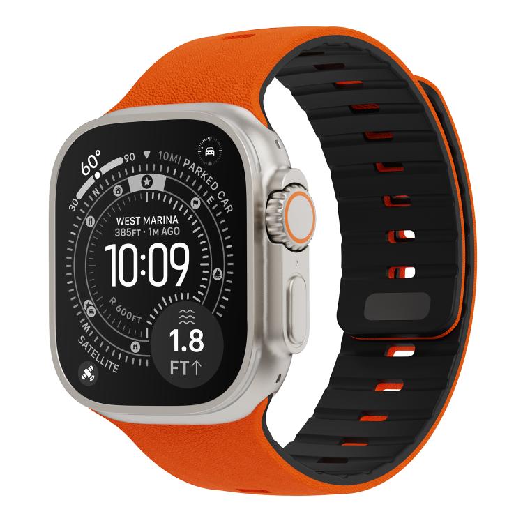 Cinturino in silicone magnetico con moschettone per Apple Watch