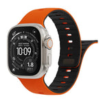 Cinturino per orologio in silicone magnetico con chiusura a moschettone e texture a raggiera., For Apple Watch 46mm / 49mm / 45mm / 44mm, For Apple Watch 42mm / 41mm / 40mm / 38mm