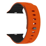 Cinturino per orologio in silicone magnetico con chiusura a moschettone e texture a raggiera., For Apple Watch 46mm / 49mm / 45mm / 44mm, For Apple Watch 42mm / 41mm / 40mm / 38mm