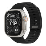 Cinturino per orologio in silicone magnetico con chiusura a moschettone e texture a raggiera., For Apple Watch 46mm / 49mm / 45mm / 44mm, For Apple Watch 42mm / 41mm / 40mm / 38mm