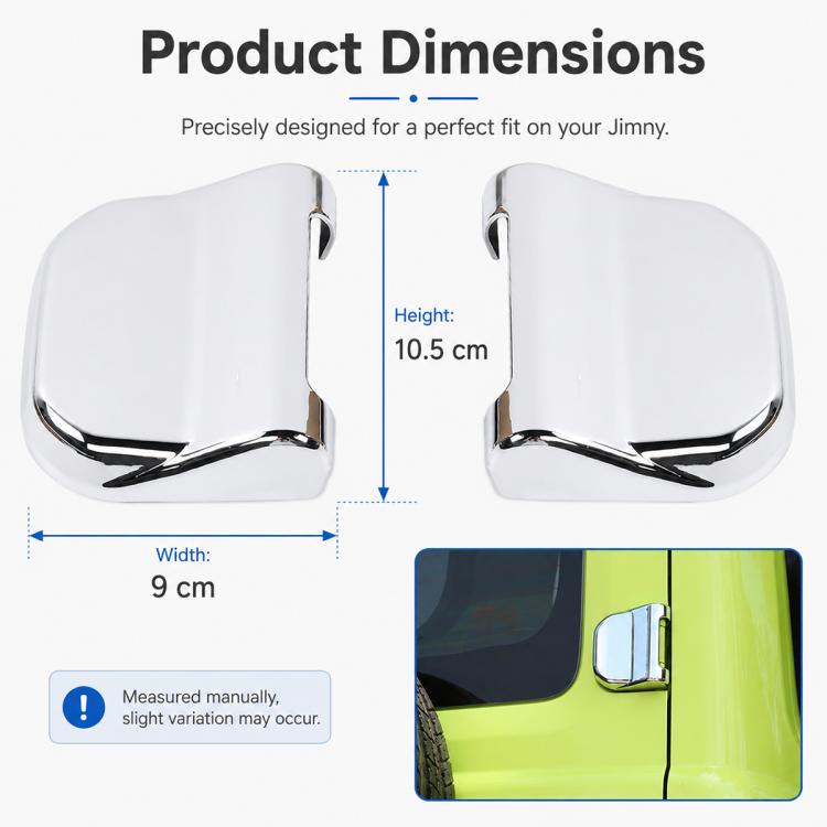 Copertura protettiva per cerniere delle porte JIMNY JB64 / JB74, Hinges Protective Cover (Silver), Hinges Protective Cover (Carbon Fiber Texture)