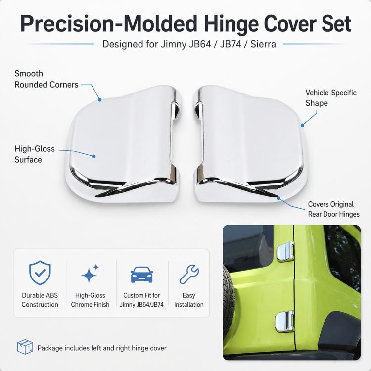 Copertura protettiva per cerniere delle porte JIMNY JB64 / JB74, Hinges Protective Cover (Silver), Hinges Protective Cover (Carbon Fiber Texture)
