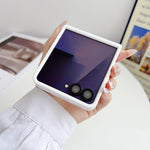 Custodia per telefono in PC con doppio magnete centrale Skin Feel Central Axis, For Galaxy Z Flip8 5G