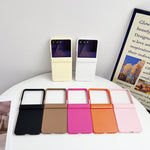 Custodia per telefono in PC con doppio magnete centrale Skin Feel Central Axis, For Galaxy Z Flip8 5G