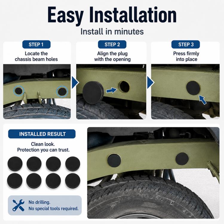 Per JIMNY JB64 / JB74 Tappo antipolvere per auto, 8 pezzi, Dust Plug Protective Cover