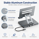 Blueendless ST706 7 in 1 Docking station multifunzionale 4K 30Hz con supporto per tablet, ST706